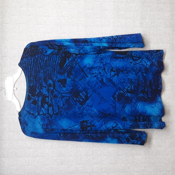 Chico's Travelers Abstract Print Top - Picture 6 of 7